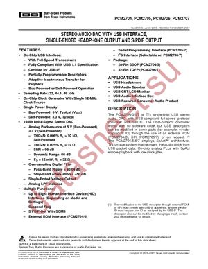 PCM2706PJT datasheet  